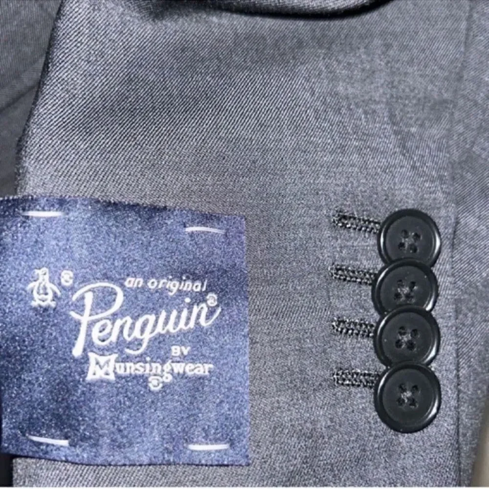 Original Penguin Men's Gray Wool Blend Blazer (40 long)